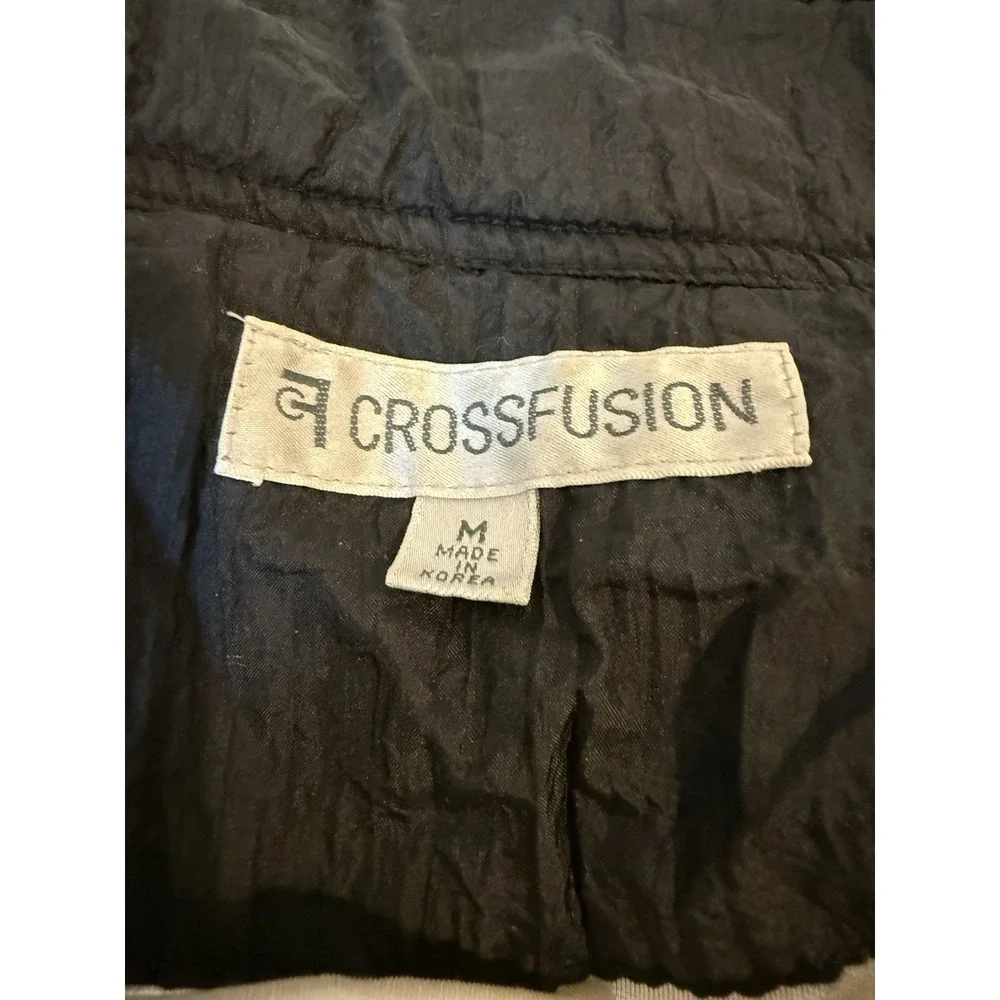 Vintage 80 s Cross Fusion Relaxed Gallery Sport Mosaic Full Zip Windbreaker Sz M